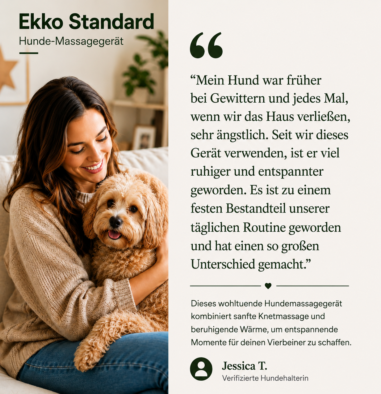 Ekko Beruhigungsmassagegerät: Für Haustiere & Menschen
